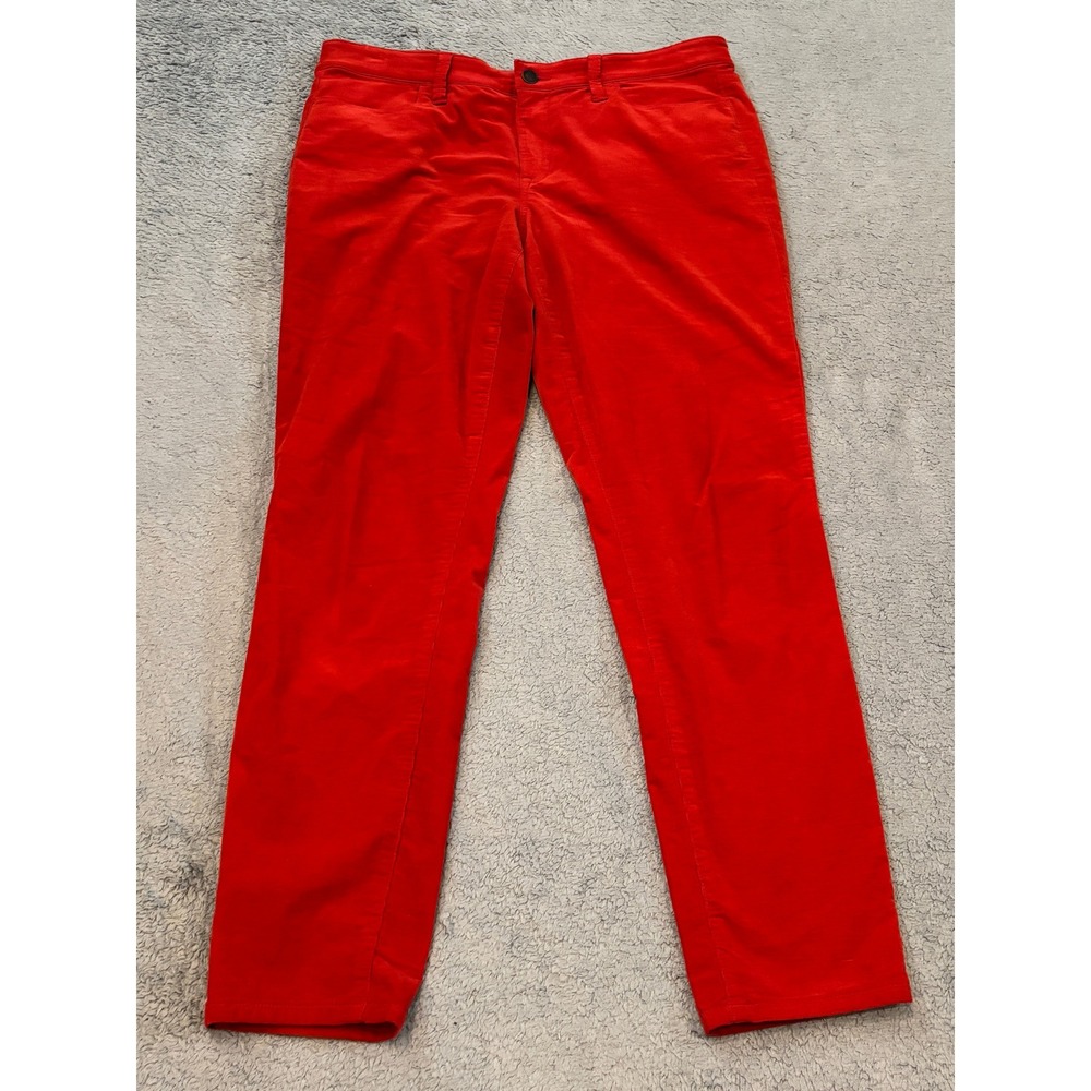 Ann Taylor Loft Red Corduroy Pants Womens 31/12 Super Skinny Stretch Cords